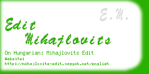 edit mihajlovits business card